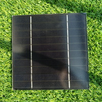 Full Black Glass Laminated Mini Mono Crystalline Solar Panel 5 v 4w